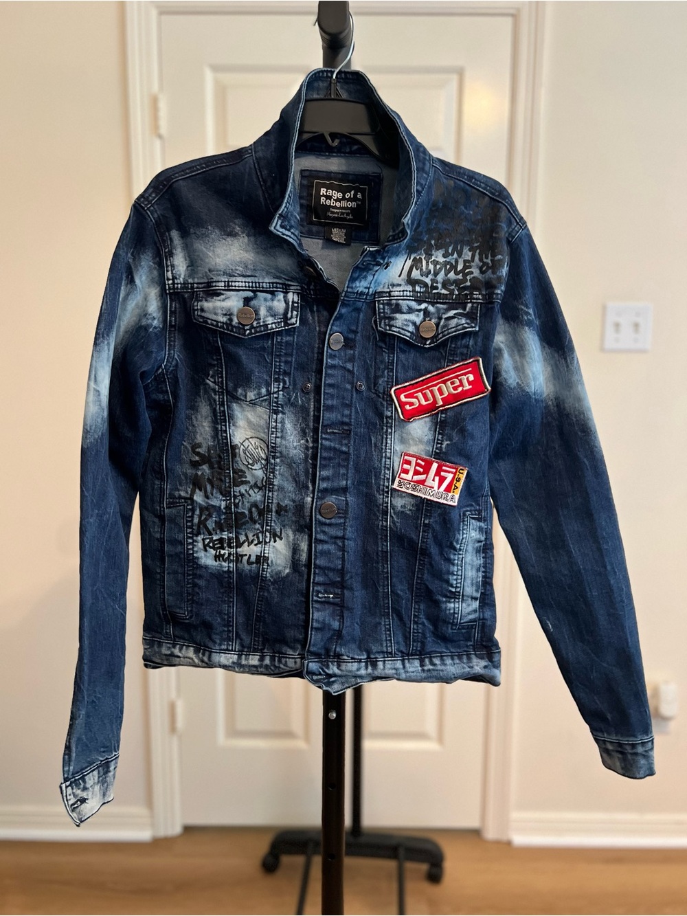 Back to School Sale - Rage of a Rebellion Distressed Denim Jacket